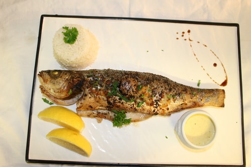 Grilled Whole Sea Bass